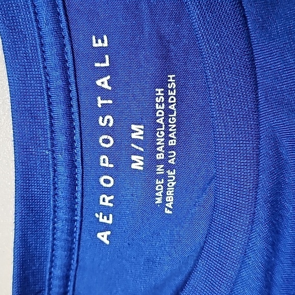 AEROPOSTALE medium dark blue short sleeve shirt - Picture 5 of 6